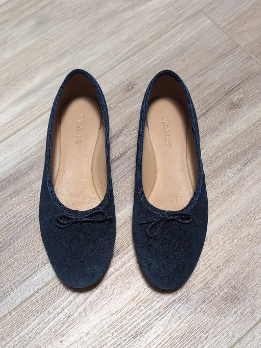Madewell April Ballet Flats in Suede Blue